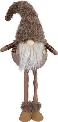 Produktbild von Weihnachten Deko Wichtel ausziehbare Beine 35-60cm (55-80cm) Figur braun