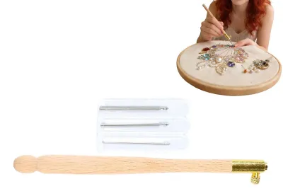 Produktbild von Set mit Häkelnadeln mit Holzgriffen