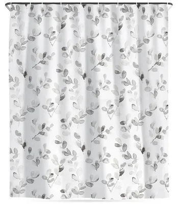 Zdjęcie produktu dla Zasłona prysznicowa - z haczykami - wodoodporna - wzór roślinny - wykonana z PEVA - 180 x 180 cm - wielokolorowa