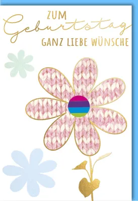 Produktbild von Geburtstag - Glückwunschkarte im Format 11,5 x 17 cm mit Umschlag