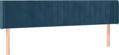 Obrázek produktu pro vidaXL Čelo postele s ušima tmavě modré 203x16x78/88 cm Velvet