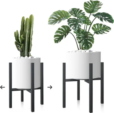 Image de Support de plantes réglable, lot de 2, pour intérieur et extérieur