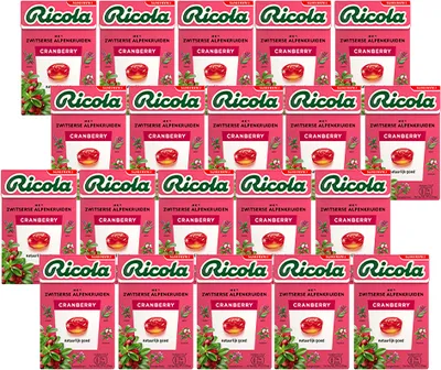 Produktbild von Ricola - Cranberry Ohne Zucker - 20x 50g
