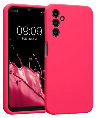 Produktbild von kwmobile Hülle kompatibel mit Samsung Galaxy A14 5G - Hülle Silikon gummiert - Handyhülle - Handy Case in Neon Pink