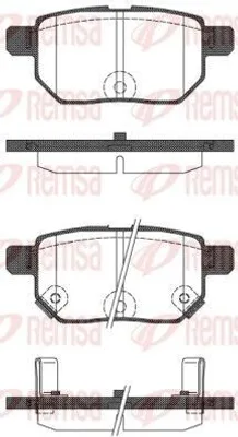 Produktbild von REMSA Bremsbeläge Satz Hinten Bremsklötze für TOYOTA Yaris Schrägheck (P9) 1286.22