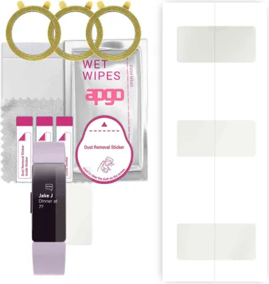 Produktbild von apgo 3 Stück Schutzfolie, Matt, kompatibel mit Fitbit Inspire HR Smartwatch, Hydrogel Displayschutzfolie mit Positionierhilfe, Displayfolie, robust und kratzfest