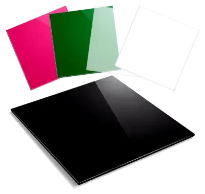 Produktbild von Acrylglas Platte 5mm mit Wunschmaß | Acryl Zuschnitt | Farbwahl | PMMA XT | UV- & Wetterfest | optional Teflongleiter oder Gummifüße | Laserzuschnitt mit Schutzfolie | Dekoration | DIY