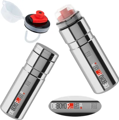 Produktbild von Bike Thermos Bidon 550 ml ELITE DEBOYO RACE Stahl Mundstück + Kappe