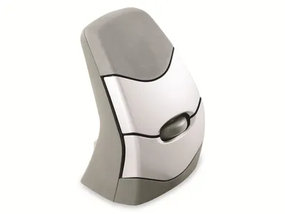 Produktbild von BakkerElkhuizen DXT 2 Precision Mouse Wireless, Beidhändig, Vertikale Ausführung, Laser, RF Wireless + Bluetooth, 2000 DPI, Schwarz, Grau