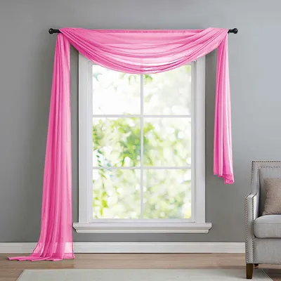 Produktbild von Querbehang Freihanddeko aus transparentem Voile, die ideale Ergänzung zu unseren Gardinen, 140x600, Rosa, 560