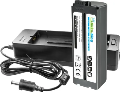 Produktbild von Ladeadapter + Akku kompatibel mit Canon Selphy CP810, CP820, CP900, CP910 Photo Printers, CP1200, CP1300 - ersetzt CA-CP200, NB-CP2L, NP-CP2LH - 1600mAh