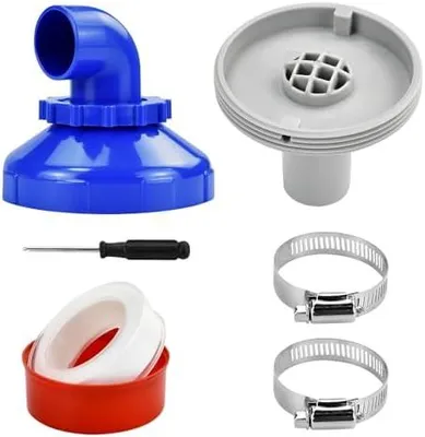Produktbild von Pool Einlaufdüse 360° Drehbar Pool Düse Set 32mm Pool Auslassdüse Einströmdüse für Stahlwandpool Rücklaufdüse Ersatzteil Einlaufdüse Pool Pooldüsenset Pooldüsen für Intex Bestway Swimmingpool