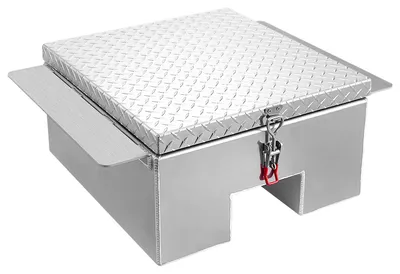 Produktbild von VEVOR Werkzeugkasten für die Ladefläche, Aluminium-Staukasten mit Diamantplatte, Aufbewahrungs-Organizer, trägt bis zu 100 kg, ideal für Pickup, Ladefläche, Wohnmobil, Anhänger, 770x610x310 mm