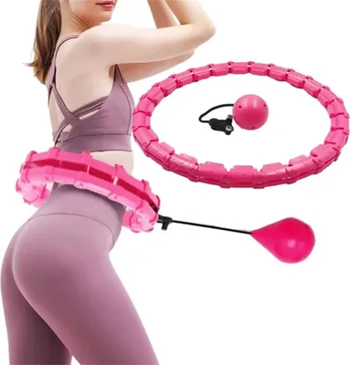 Immagine prodotto di Smart Hula Hoop - Hula Hoop per il fitness (regolabile con peso) - Rosa