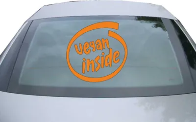 Produktbild von Indigos UG - Aufkleber Heckscheibe & Motorklappe DE2242 - orange - 600x599 mm - Wintergerät - Auto Scheiben Fenster Heckklappe Tuning Racing JDM - Die cut