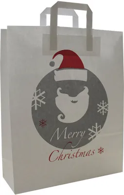 Produktbild von Papiertragetasche SANTA, 32 + 12 x 40 cm, 90 g/m², 50 Stück