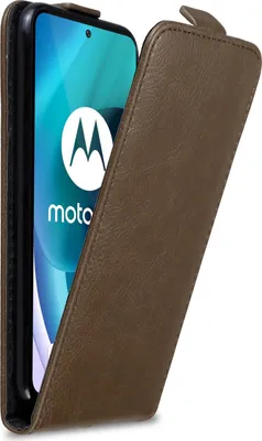 Produktbild von Cadorabo Hülle für Motorola MOTO G71 5G Schutz Hülle in Braun Flip Etui Handyhülle Case Cover