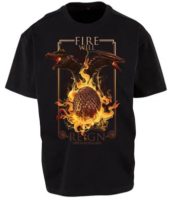 Produktbild von Game Of Thrones T-Shirt Uni House of the Dragon - Fire Will Reign schwarz L