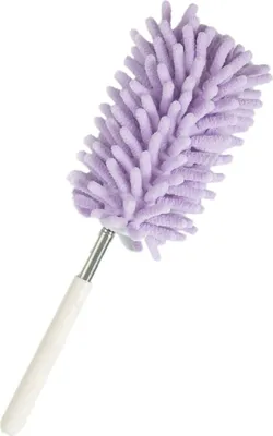 Image de Plumeau télescopique Dépoussiéreur à main Tête pliable et lavable pour le nettoyage des plafonds et des meubles 0.8m/2.63ft Nordic Purple