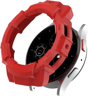 Produktbild von Schutz Tasche Hülle für Samsung Galaxy Watch5 44mm Case Cover Bumper Etui Tasche, Farbe:Rot