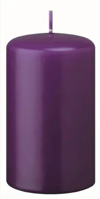 Produktbild von Flachkopf-Stumpenkerzen Violett 50 x Ø 30 mm, 10 Stück