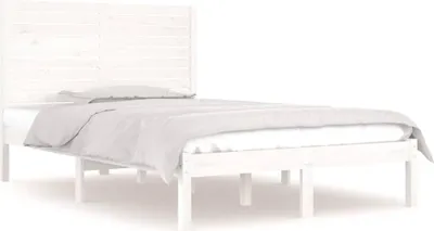 Productafbeelding van vidaXL Massief houten bed, wit, 140x190 cm