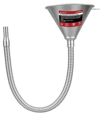 Obrázek produktu pro Univerzální flexibilní trychtýř z kovu se sítkem, 665 mm, hadice, nářadí pro automobily, výměna oleje, benzín, nafta