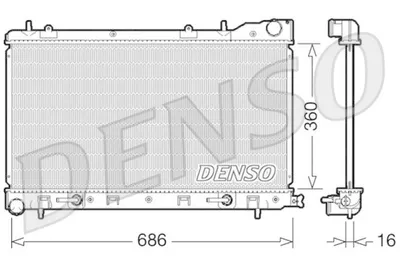 Produktbild von DENSO DRM36001 Kühler Wasserkühler Motorkühler für SUBARU FORESTER (SG)
