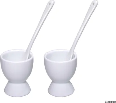 Image de ORION Jeu de coquetiers / dessous de plat à oeufs 2 pièces + cuillère