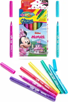 Image de Marqueurs paillettes 6 couleurs Minnie Colorino