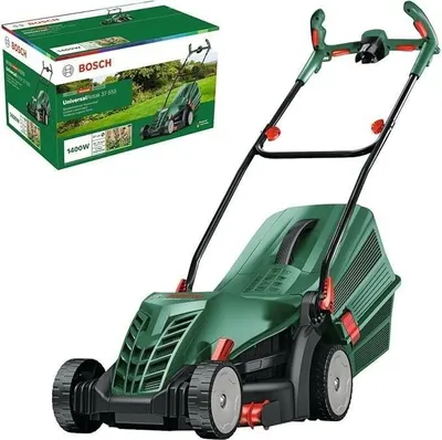 Produktbild von Rasentrimmer, Bosch UniversalRotak 37-555, 1400 W Motor, 37 cm Schnittbreite, 40L Fangkorb