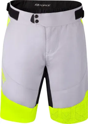 Obrázek produktu pro Kraťasy Force Storm s vložkou šedo-fluo Velikost M 900342-M