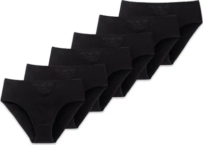 Produktbild von SCHIESSER Damen Tai-Slips, 6er Pack - "Baumwolle Essentials", Tai Pants, Baumwolle Schwarz 3XL