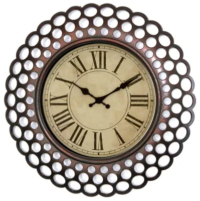 Produktbild von MPM-Quality Wanduhr Agostin rund Ø 405 mm Kunststoff Dunkelbraun/Braun