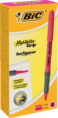 Zdjęcie produktu dla BIC Textmarker "brite liner Grip", Keilspitze, pink