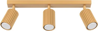 Produktbild von Spot Strahler Aluminium GU10 verstellbar in Gold 3-flammig länglich Modern Lampe