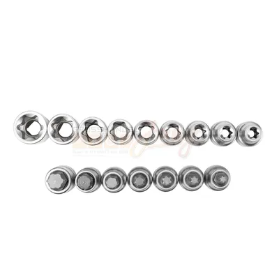 Obrázok produktu pre Nástrčkové kľúče a bity Torx 1/2", 16-dielna sada