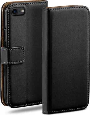 Produktbild von moex® Book Case kompatibel mit Apple iPhone 7 / iPhone 8 - Hülle 360 Grad klappbar, Schwarz