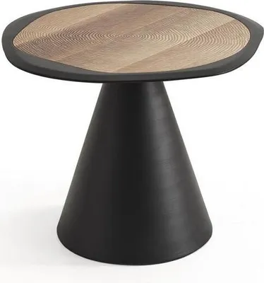Image de Designer Table basse Table d'appoint Salon Noir Table Meuble Rond