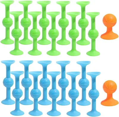 Productafbeelding van Pop darts - Set van 22 - Siliconen sucker speelgoed met 2 oranje doelstellingen - Dartspeelgoed met zuignap