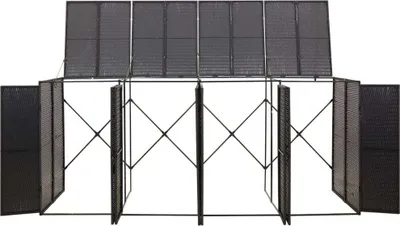 Obrázok produktu pre vidaXL Box na odpadky na 4 tony čierny 274x80x117 cm Poly ratan