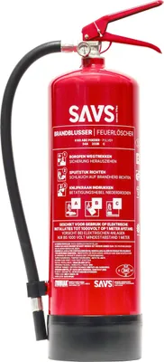 Produktbild von SAVS® Feuerlöscher Pulver 6 kg - 34A 233B C - Mit Halterung - Pulverlöscher