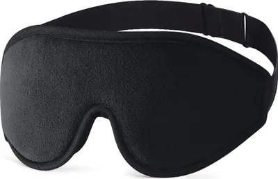 Produktbild von Schlafmaske für Frauen Herren, Umisleep 3D Konturierte Augenmaske, Superweich und Bequem, 100% Licht Blockierende Schlafbrille Augenbinde für Reisen, Schlaf, Schlaflosigkeit, Migräne (B-Schwarz)