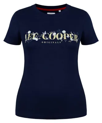 Produktbild von Lee Cooper - "Classic" T-Shirt für Damen, Logo GT17509 (40 DE) (Dunkles Marineblau)