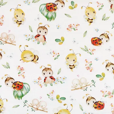 Image de Tissu - coton - largeur 160 cm - vert, rouge, blanc