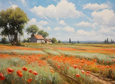 Produktbild von Plakat 55x40cm Flüsternde Mohnfelder
