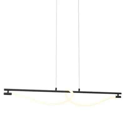 Produktbild von Moderne Hängelampe Schwarz inkl  LED 3 Stufen Dimmbar Twirl