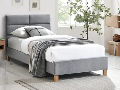 Obrázok produktu pre Čalúnená posteľ SIERRA VELVET 90x200 sivá