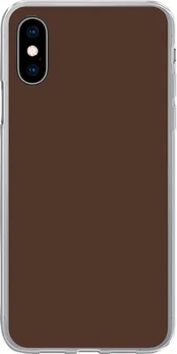 Produktbild von MuchoWow® Handyhülle Schutzhülle Hülle für Telefoonhoesje iPhone X Braun - Dunkel - Farben Silikon Softcase Handy Hülle - Handyhülle