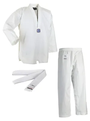 Produktbild von Ju-Sports 'Chagi' Tae Kwon-do Anzug mit Gürtel - V-Ausschnitt Weiß - 90 cm